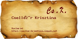Csellár Krisztina névjegykártya