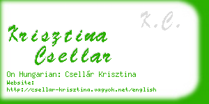 krisztina csellar business card