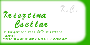 krisztina csellar business card